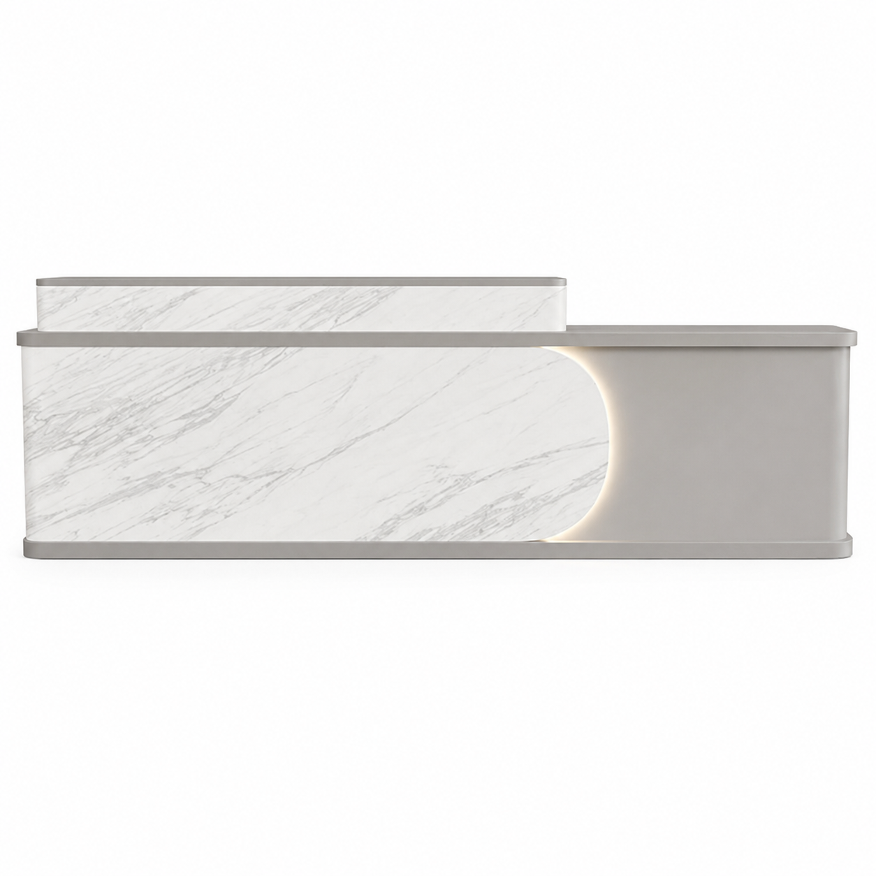 Contemporary Reception Counter with Rounded Profile