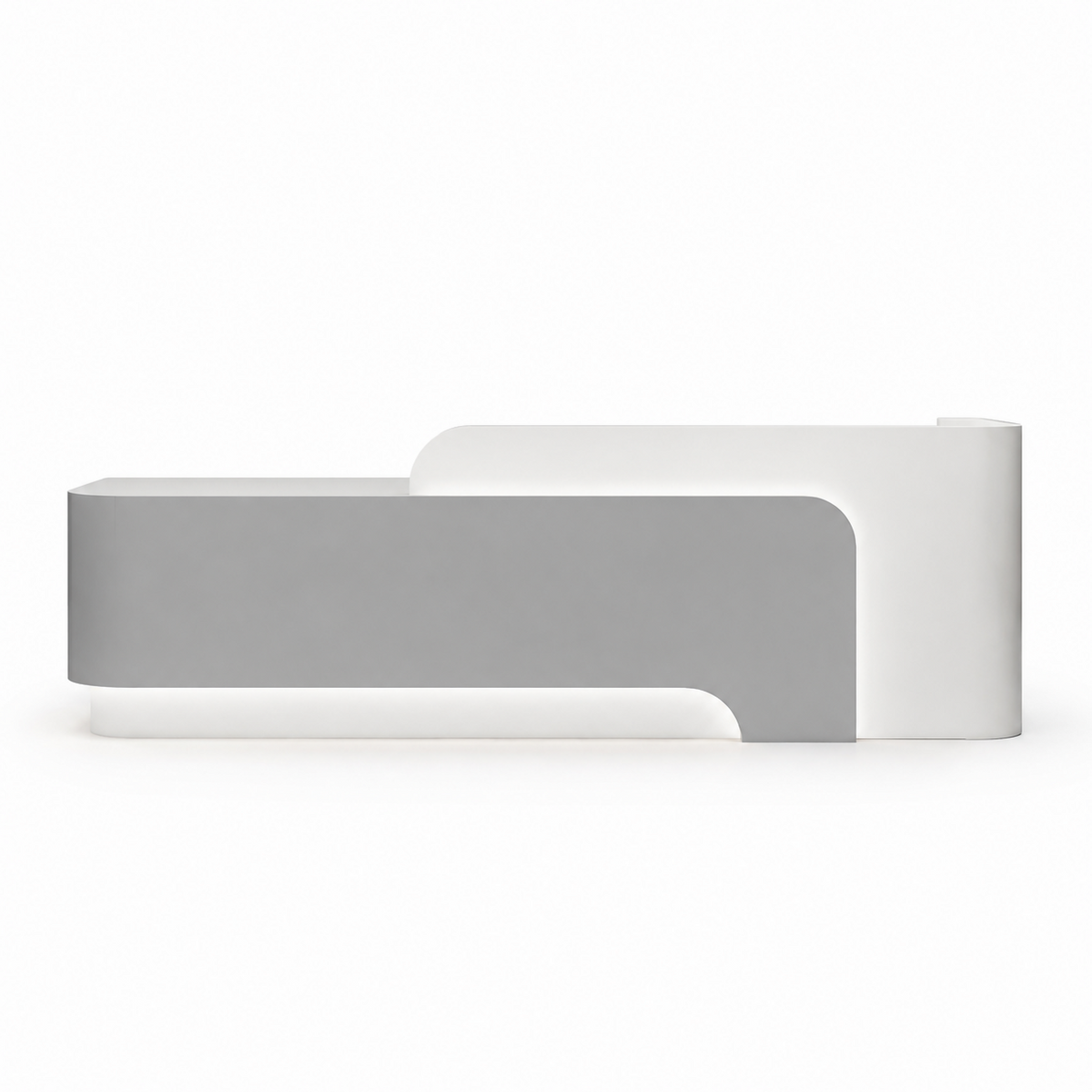 Modern Reception Desk with LED, Storage and Custom Logo