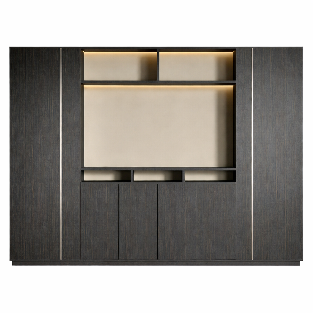 Executive Office Display and Storage Wall Unit