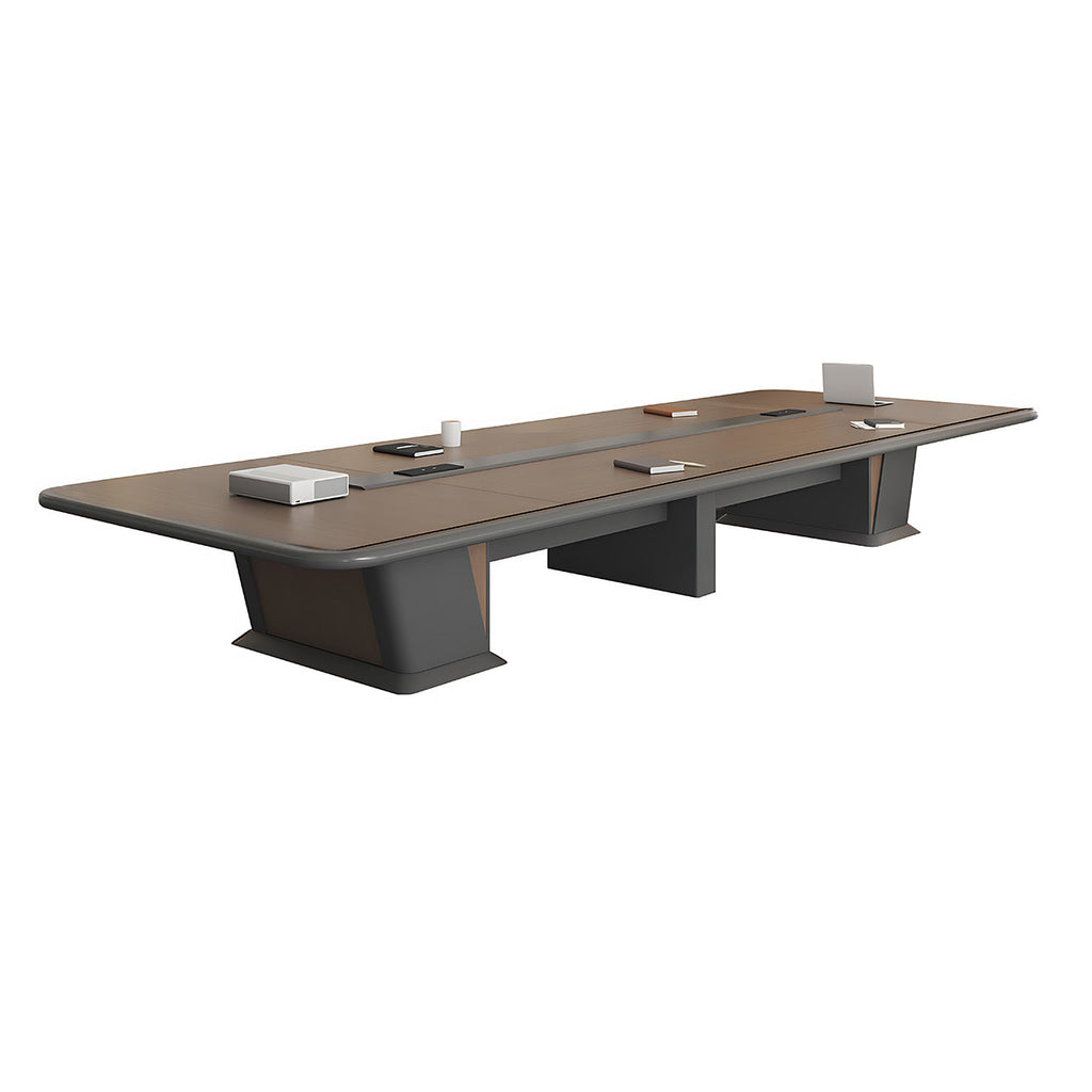 Commercial-Grade Table with Sleek Rounded Edges for Meetings