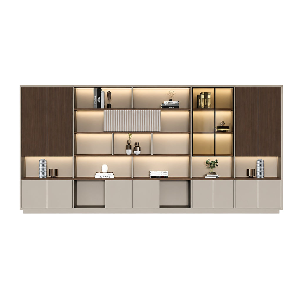 Modern Open-Shelved Executive Storage Cabinet