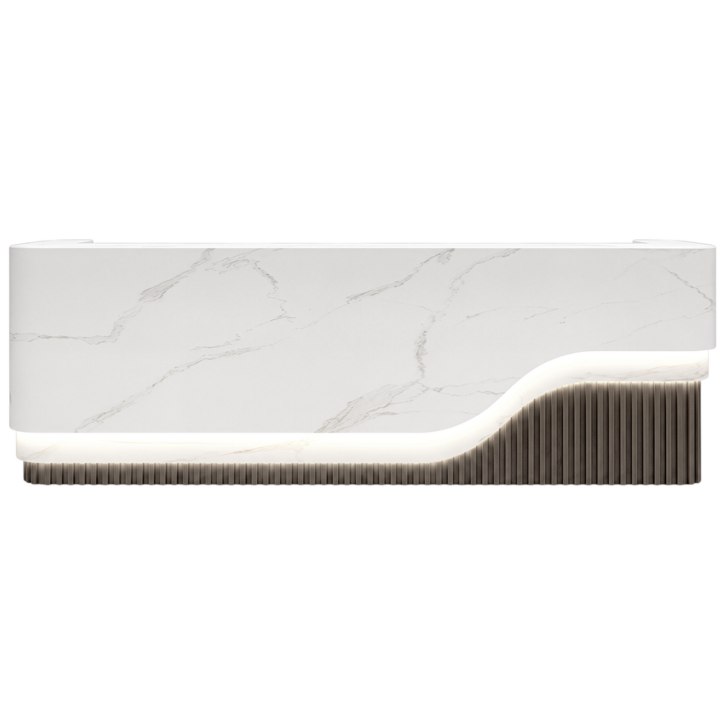 Luxury LED Curved Reception Counter