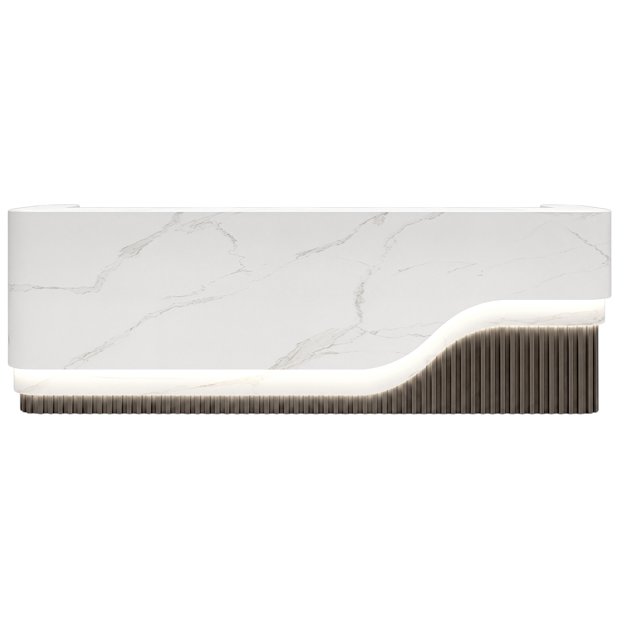 Luxury LED Curved Reception Counter