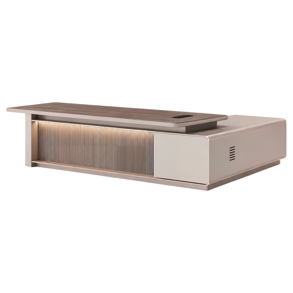 Premium Executive Desk with Slatted Front