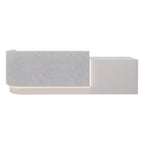 Contemporary L-Shaped Reception Desk with Raised Counter and LED Lighting