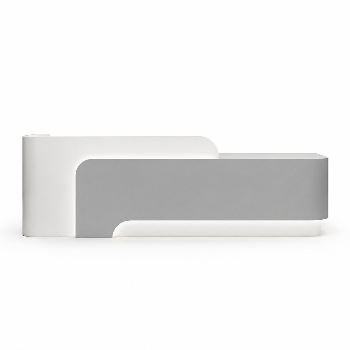 Modern Reception Desk with LED, Storage and Custom Logo
