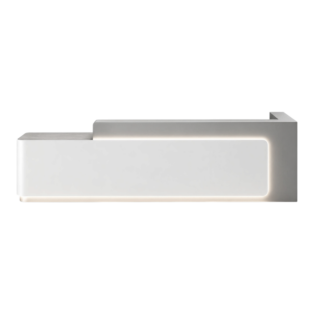 Contemporary Reception Counter with Illuminated Branding Panel