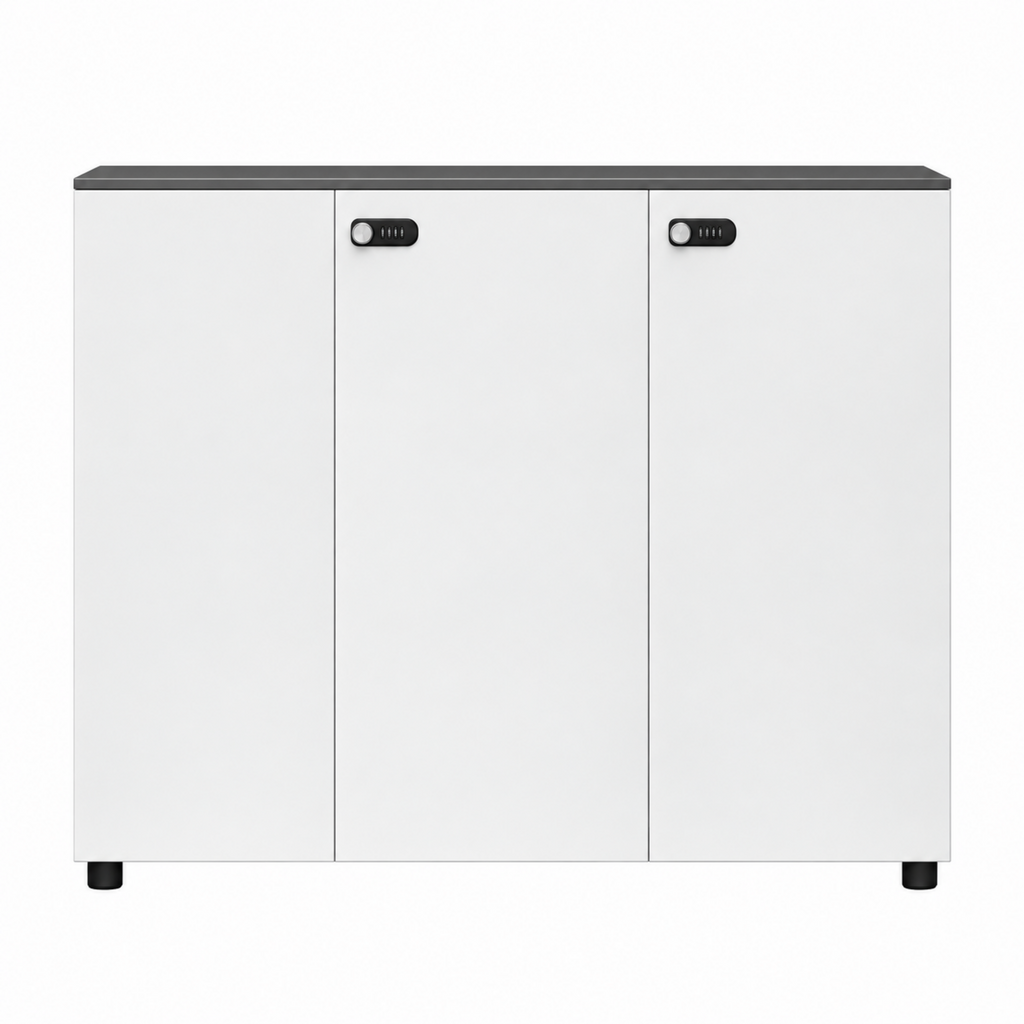 Contemporary Modular Office Storage Cabinet with Secure Custom Option