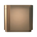 Compact Boutique Reception Desk with Textured Fluted Panels