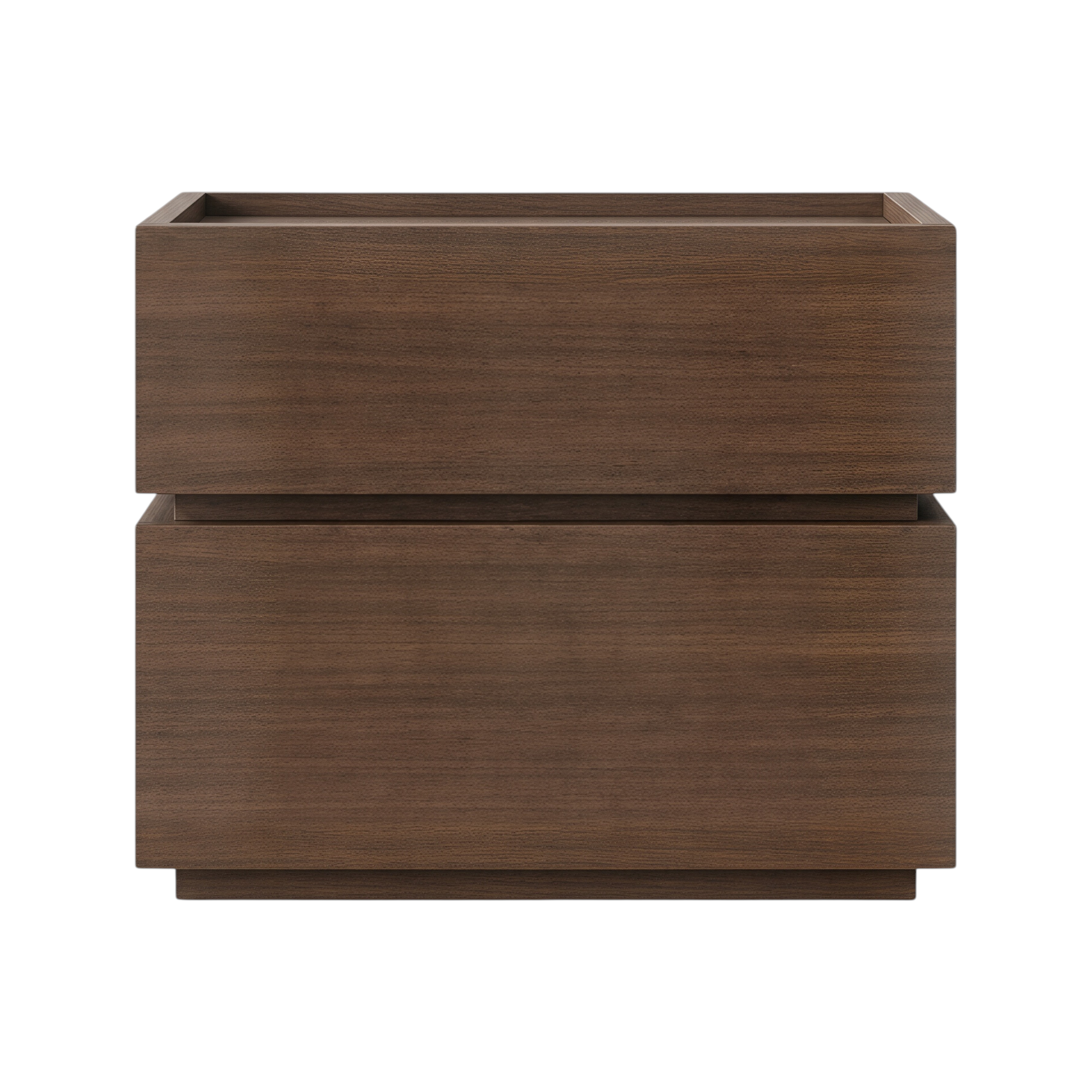 Contemporary Timber Bedside Cabinet with Raised Storage Tray