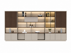 Modern Open-Shelved Executive Storage Cabinet