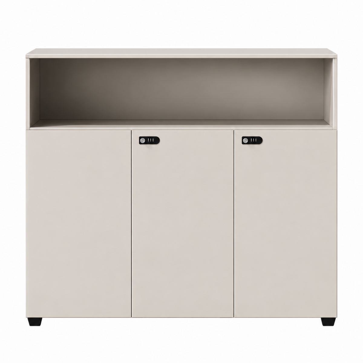Contemporary Modular Office Storage Cabinet with Secure Custom Option