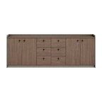 Contemporary Low Storage Cabinet with Rounded Frame