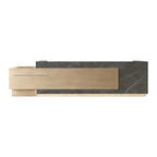 Corporate Reception Counter with Timber Inlay and LED Glow