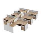 Professional Collaborative Office Workstation System featuring Integrated Privacy Panelling and Matching Storage Solutions