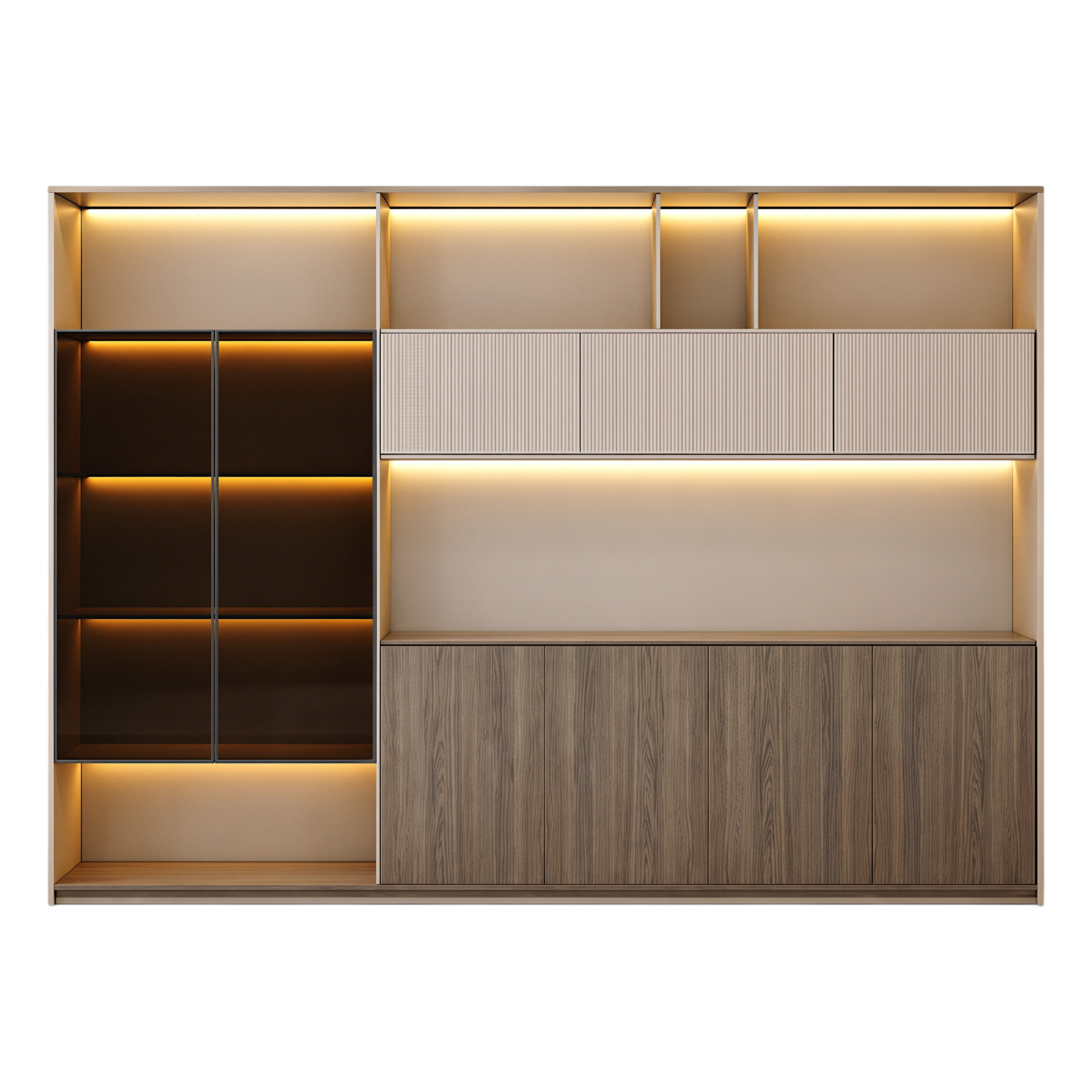 LED Storage Wall for Professional Offices