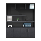 Modern Office Filing Cabinet Executive Large Storage Cupboard Bookcase with Shelves and Drawers