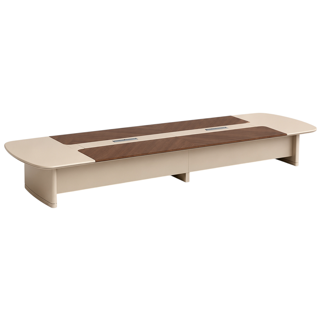 Premium Dual-Finish Meeting Table