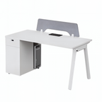 Minimalist Bench Workstation with Screen Panels