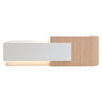 Contemporary Reception Counter with Curved Ends