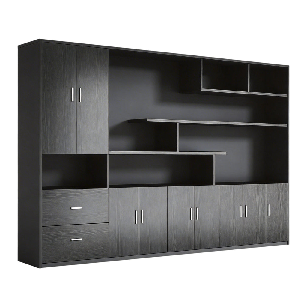 Executive Bookcase Cabinet with File Storage
