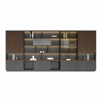 Modern Open-Shelved Executive Storage Cabinet
