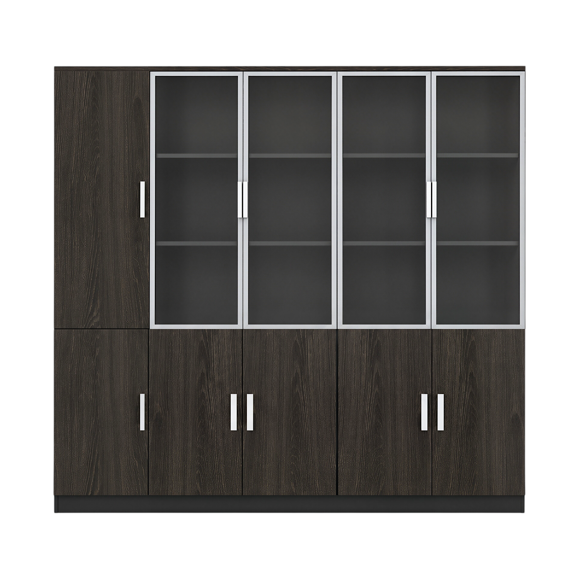 Multi-Section Office Storage and Display Cabinet