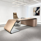 Modern L-shape Executive Office Desk with Return Storage and Cable Management