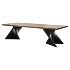Fluted X-Base Solid Timber Boardroom Table