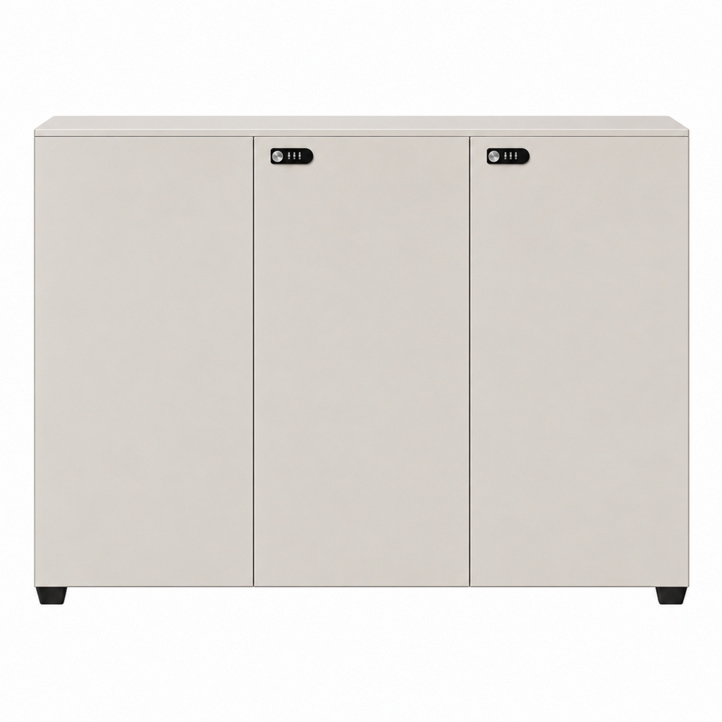 Contemporary Modular Office Storage Cabinet with Secure Custom Option