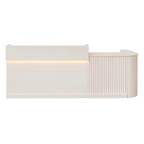 Slatted Timber Café Counter with LED Front Panel