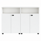 Contemporary Modular Office Storage Cabinet with Secure Custom Option