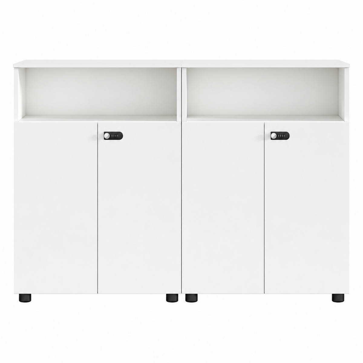 Contemporary Modular Office Storage Cabinet with Secure Custom Option