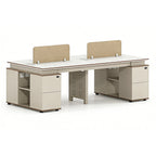 Shared Office Workstation with Storage Units