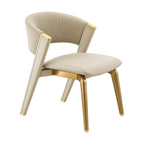 Modern Dining Armchair with Ribbed Upholstery and Colour Options