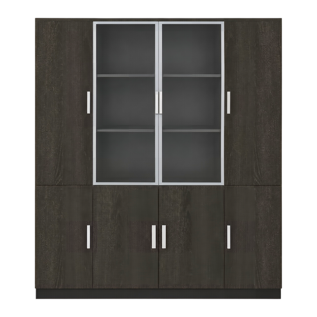 Multi-Section Office Storage and Display Cabinet