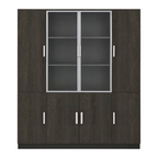 Multi-Section Office Storage and Display Cabinet