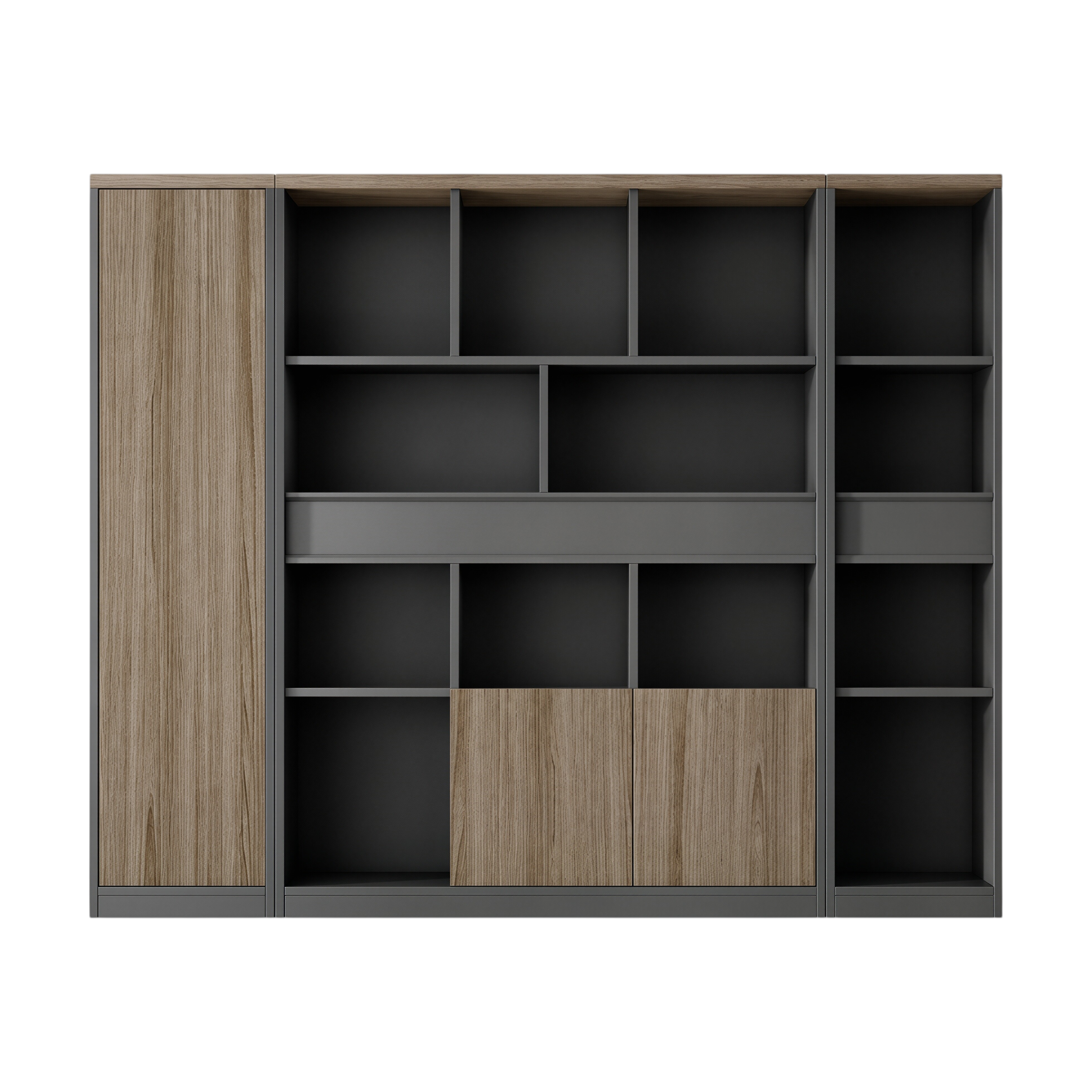 Executive Office Cabinet with Mixed Storage