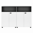 Contemporary Modular Office Storage Cabinet with Secure Custom Option