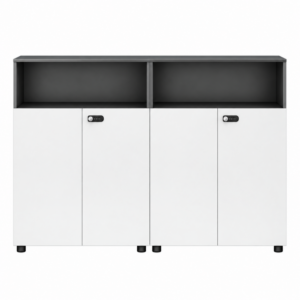 Contemporary Modular Office Storage Cabinet with Secure Custom Option