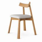 Modern Solid Wood Dining Chair with Ergonomic Backrest