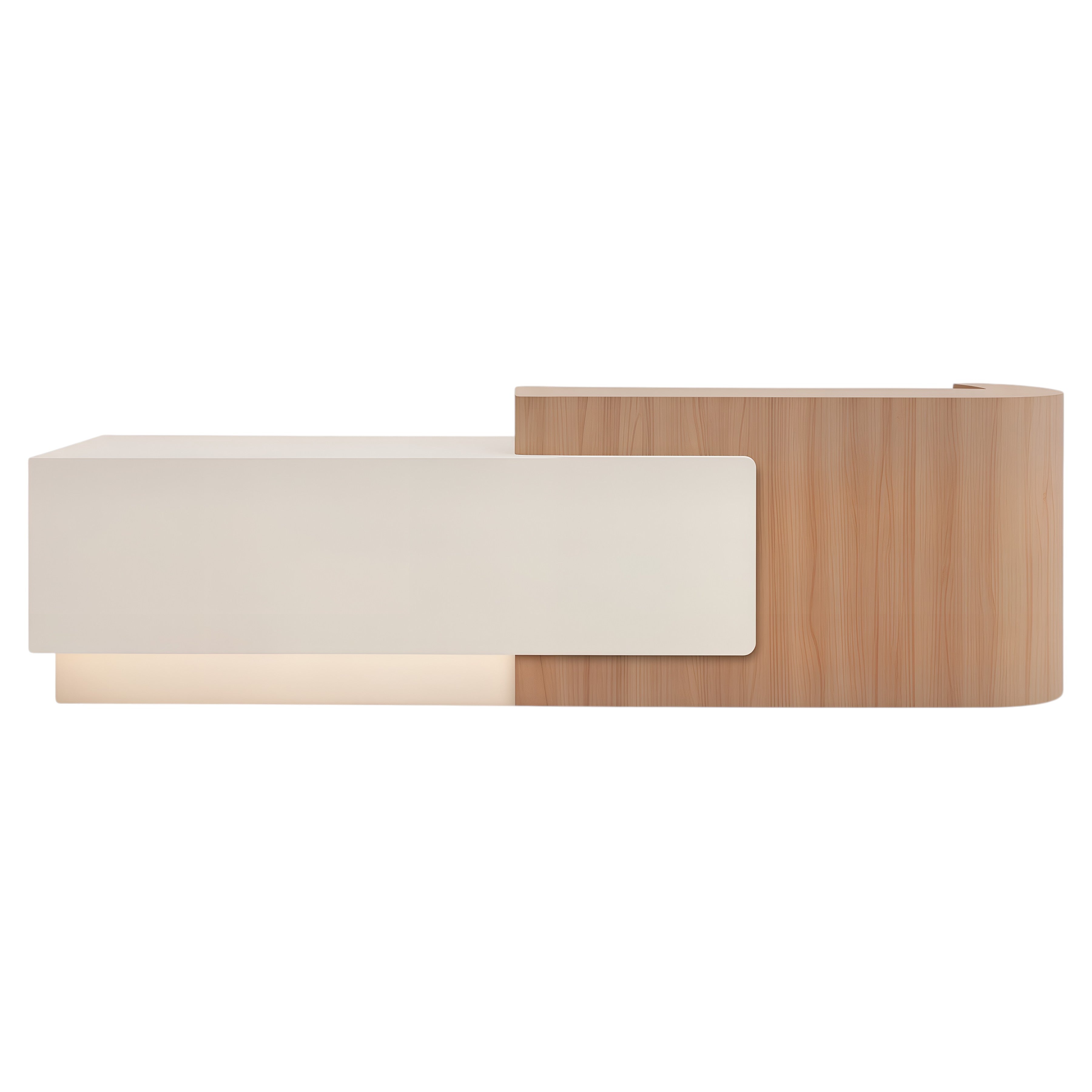 Contemporary Reception Counter with Curved Ends
