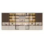Modern Open-Shelved Executive Storage Cabinet
