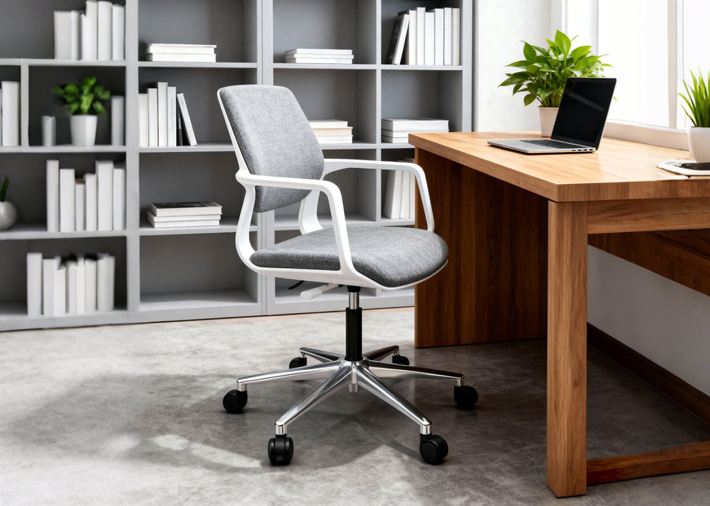 Adjustable Swivel Office Chair with Medium Backrest