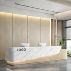 Premium Reception Desk with Angled Front Panel