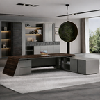 Minimalist Executive Desk with Floating Edge Detail