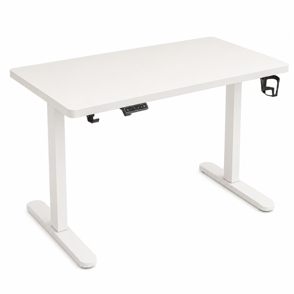 Height Adjustable Study Desk With LED Backlight and Cable Management