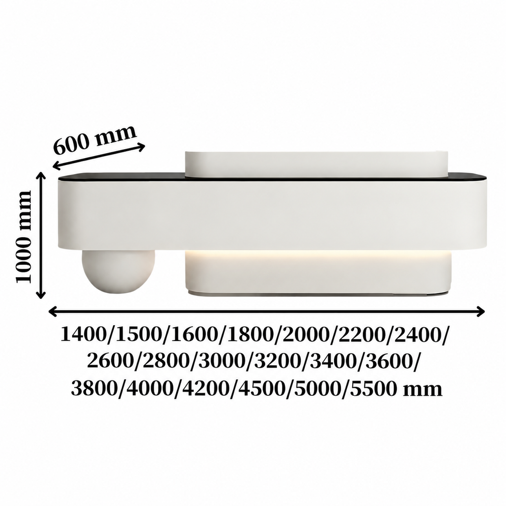 Premium Front Counter with Rounded Edge Design