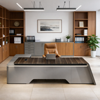 Minimalist Executive Desk with Floating Edge Detail