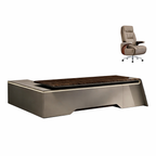 Minimalist Executive Desk with Floating Edge Detail